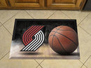 Welcome Door Mat NBA Portland Trail Blazers Scraper Mat 19"x30" Ball