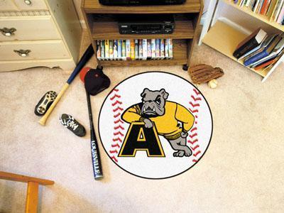 Round Area Rugs NCAA Adrian Baseball Mat 27" diameter