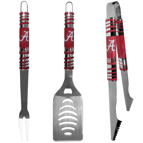 NCAA - Alabama Crimson Tide 3 pc Tailgater BBQ Set-Tailgating & BBQ Accessories,BBQ Tools,3 pc Tailgater Tool Set,College 3 pc Tailgater Tool Set-JadeMoghul Inc.