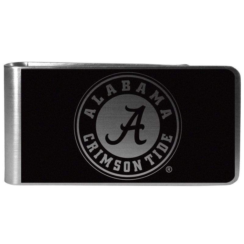 NCAA - Alabama Crimson Tide Black and Steel Money Clip-Wallets & Checkbook Covers,College Wallets,Alabama Crimson Tide Wallets-JadeMoghul Inc.