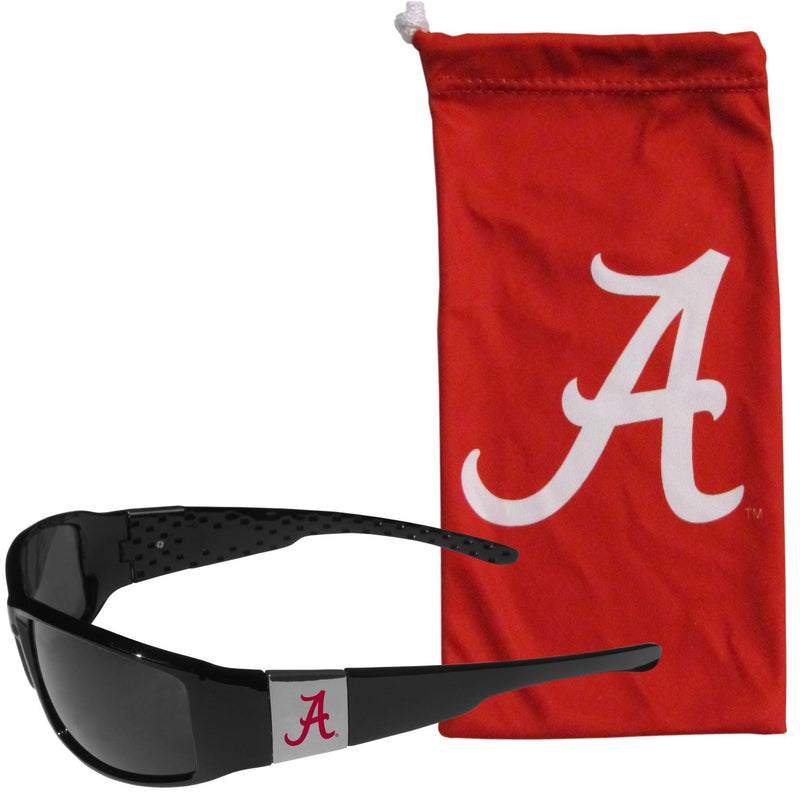NCAA - Alabama Crimson Tide Chrome Wrap Sunglasses and Bag-Sunglasses, Eyewear & Accessories,College Eyewear,Alabama Crimson Tide Eyewear-JadeMoghul Inc.