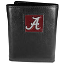 NCAA - Alabama Crimson Tide Deluxe Leather Tri-fold Wallet Packaged in Gift Box-Wallets & Checkbook Covers,Tri-fold Wallets,Deluxe Tri-fold Wallets,Gift Box Packaging,College Tri-fold Wallets-JadeMoghul Inc.