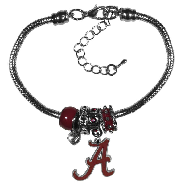 NCAA - Alabama Crimson Tide Euro Bead Bracelet-Jewelry & Accessories,Bracelets,Euro Bead Bracelets,College Euro Bead Bracelets-JadeMoghul Inc.