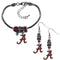 NCAA - Alabama Crimson Tide Euro Bead Earrings and Bracelet Set-Jewelry & Accessories,College Jewelry,Alabama Crimson Tide Jewelry-JadeMoghul Inc.