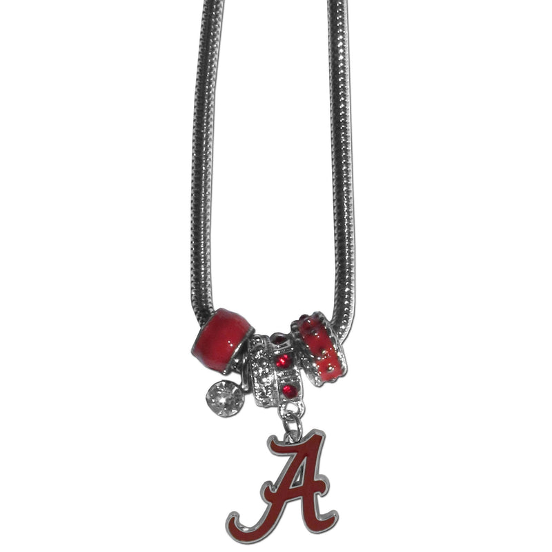 NCAA - Alabama Crimson Tide Euro Bead Necklace-Jewelry & Accessories,Necklaces,Euro Bead Necklaces,College Euro Bead Necklaces-JadeMoghul Inc.