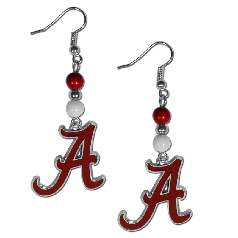 NCAA - Alabama Crimson Tide Fan Bead Dangle Earrings-Jewelry & Accessories,Earrings,Fan Bead Earrings,College Fan Bead Earrings-JadeMoghul Inc.