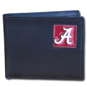 NCAA - Alabama Crimson Tide Leather Bi-fold Wallet Packaged in Gift Box-Wallets & Checkbook Covers,Bi-fold Wallets,Gift Box Packaging,College Bi-fold Wallets-JadeMoghul Inc.