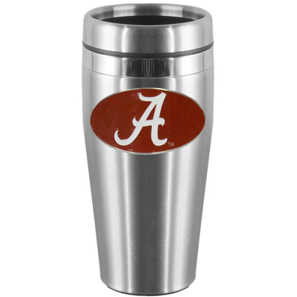 NCAA - Alabama Crimson Tide Steel Travel Mug-Beverage Ware,Travel Mugs,Steel Travel Mugs w/Handle,College Steel Travel Mugs with Handle-JadeMoghul Inc.