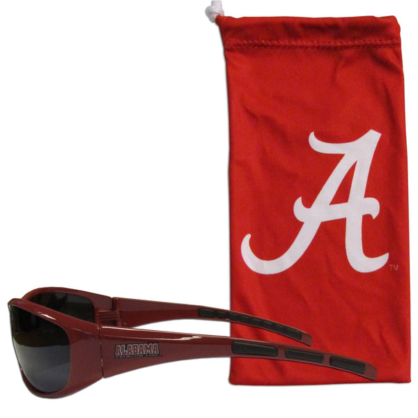 NCAA - Alabama Crimson Tide Sunglass and Bag Set-Sunglasses, Eyewear & Accessories,Sunglass and Accessory Sets,Sunglass and Bag Sets,College Sunglass and Bag Sets-JadeMoghul Inc.