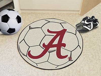 Small Round Rugs NCAA Alabama Soccer Ball 27" diameter