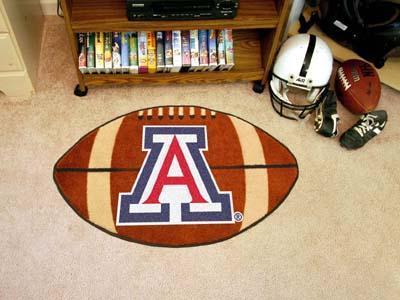Round Rug in Living Room NCAA Arizona Football Ball Rug 20.5"x32.5"