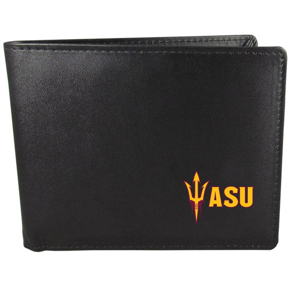 NCAA - Arizona St. Sun Devils Bi-fold Wallet-Wallets & Checkbook Covers,Bi-fold Wallets,Printed Bi-fold WalletCollege Printed Bi-fold Wallet-JadeMoghul Inc.
