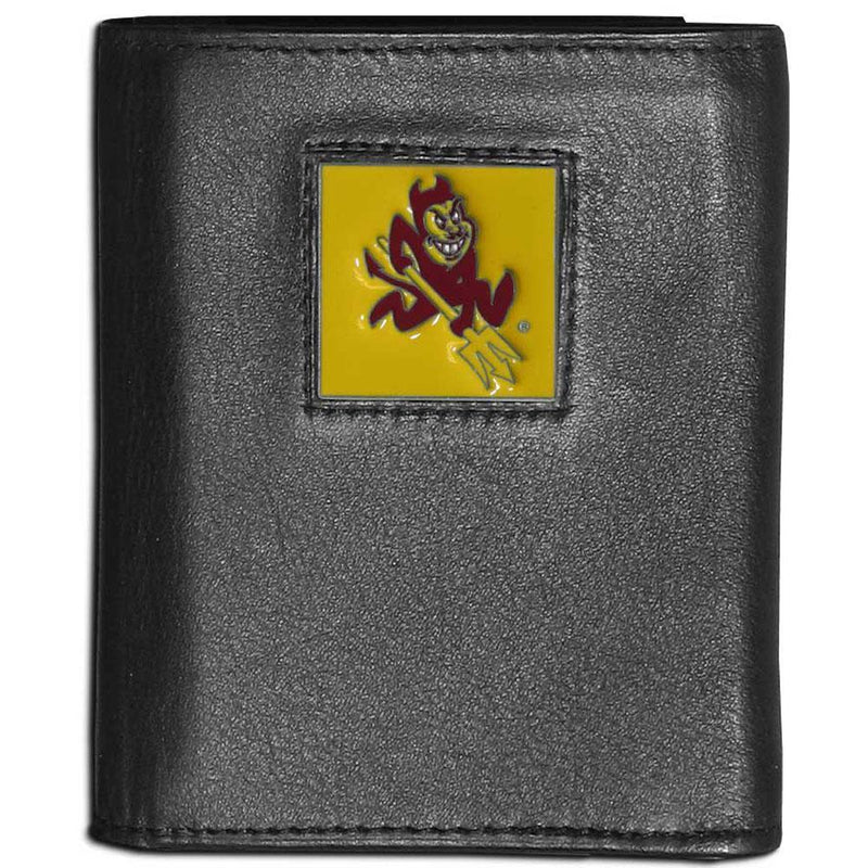 NCAA - Arizona St. Sun Devils Leather Tri-fold Wallet-Wallets & Checkbook Covers,Tri-fold Wallets,Tri-fold Wallets,College Tri-fold Wallets-JadeMoghul Inc.