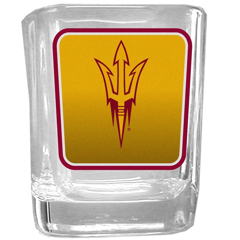 NCAA - Arizona St. Sun Devils Square Glass Shot Glass-Beverage Ware,Shot Glass,Graphic Shot Glass Set,College Graphic Shot Glass Set-JadeMoghul Inc.