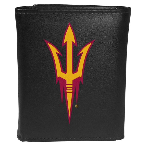 NCAA - Arizona St. Sun Devils Tri-fold Wallet Large Logo-Wallets & Checkbook Covers,College Wallets,Arizona St. Sun Devils Wallets-JadeMoghul Inc.
