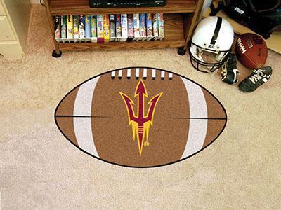 Round Rug in Living Room NCAA Arizona State Football Ball Rug 20.5"x32.5"