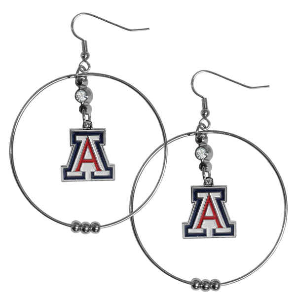 NCAA - Arizona Wildcats 2 Inch Hoop Earrings-Jewelry & Accessories,Earrings,2 inch Hoop Earrings,College Hoop Earrings-JadeMoghul Inc.