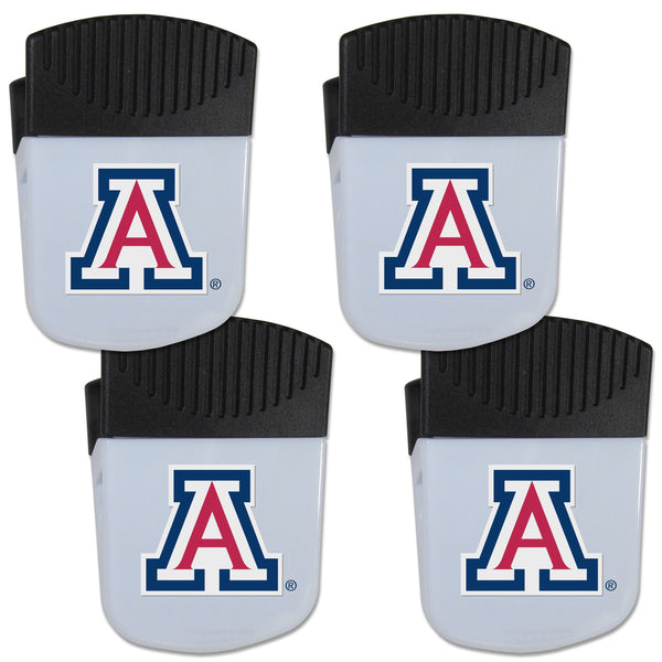 NCAA - Arizona Wildcats Chip Clip Magnet with Bottle Opener, 4 pack-Other Cool Stuff,College Other Cool Stuff,Arizona Wildcats Other Cool Stuff-JadeMoghul Inc.