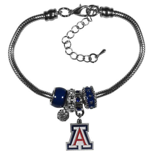 NCAA - Arizona Wildcats Euro Bead Bracelet-Jewelry & Accessories,Bracelets,Euro Bead Bracelets,College Euro Bead Bracelets-JadeMoghul Inc.