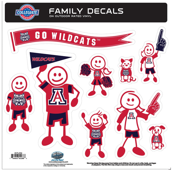NCAA - Arizona Wildcats Family Decal Set Large-Automotive Accessories,Decals,Family Character Decals,Large Family Decals,College Large Family Decals-JadeMoghul Inc.