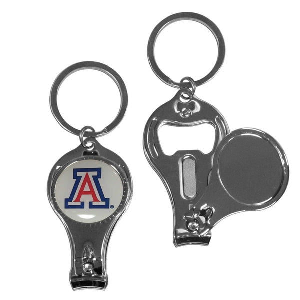 NCAA - Arizona Wildcats Nail Care/Bottle Opener Key Chain-Key Chains,3 in 1 Key Chains,College 3 in 1 Key Chains-JadeMoghul Inc.