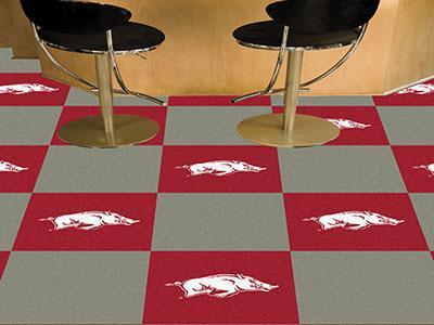 Carpet Flooring NCAA Arkansas 18"x18" Carpet Tiles