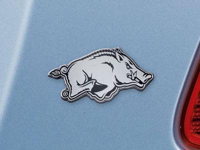 Custom Mats NCAA Arkansas Auto Emblem 1.4"x3.2"