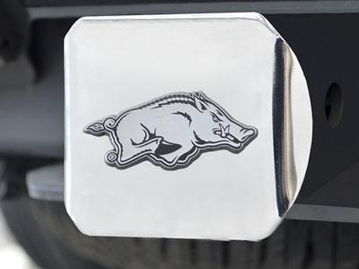 Tow Hitch Covers NCAA Arkansas Chrome Hitch Cover 4 1/2"x3 3/8"