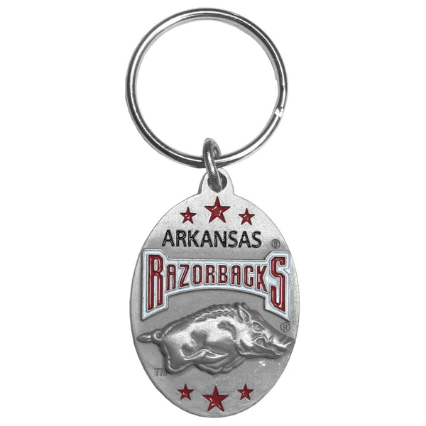 NCAA - Arkansas Razorbacks Carved Metal Key Chain-Key Chains,Scultped Metal Key Chains,College Scultped Metal Key Chains-JadeMoghul Inc.