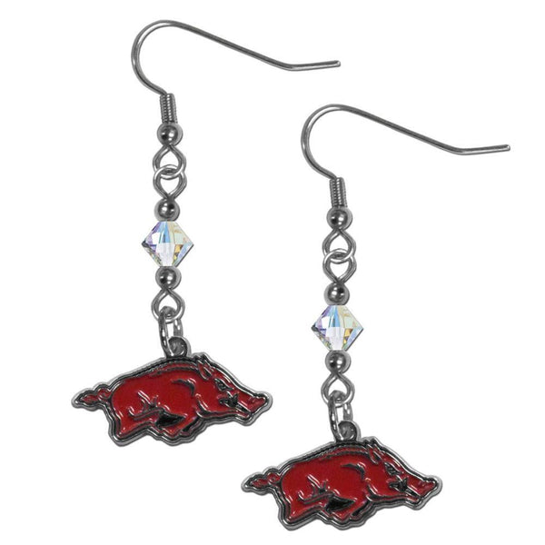 NCAA - Arkansas Razorbacks Crystal Dangle Earrings-Jewelry & Accessories,Earrings,Crystal Dangle Earrings,College Crystal Earrings-JadeMoghul Inc.