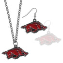 NCAA - Arkansas Razorbacks Dangle Earrings and Chain Necklace Set-Jewelry & Accessories,Jewelry Sets,Dangle Earrings & Chain Necklace-JadeMoghul Inc.