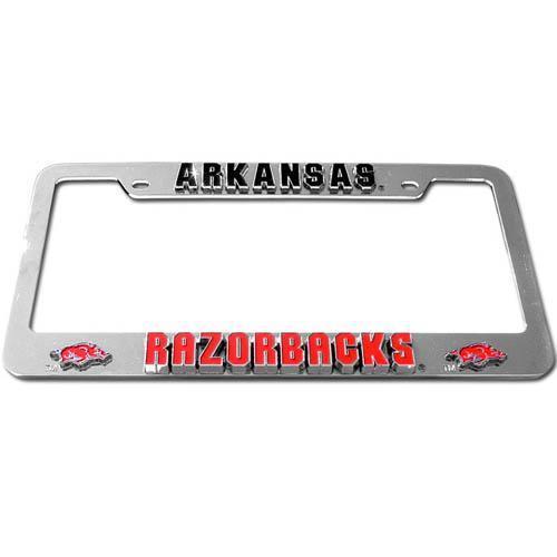 NCAA - Arkansas Razorbacks Deluxe Tag Frame-Automotive Accessories,Tag Frames,Deluxe Tag Frames,College Deluxe Tag Frames-JadeMoghul Inc.