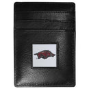 NCAA - Arkansas Razorbacks Leather Money Clip/Cardholder-Wallets & Checkbook Covers,Money Clip/Cardholders,Window Box Packaging,College Money Clip/Cardholders-JadeMoghul Inc.