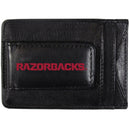 NCAA - Arkansas Razorbacks Logo Leather Cash and Cardholder-Wallets & Checkbook Covers,College Wallets,Arkansas Razorbacks Wallets-JadeMoghul Inc.