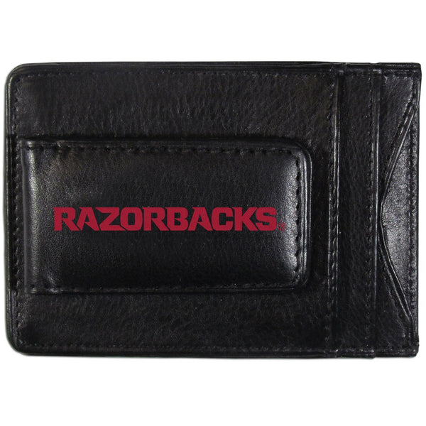NCAA - Arkansas Razorbacks Logo Leather Cash and Cardholder-Wallets & Checkbook Covers,College Wallets,Arkansas Razorbacks Wallets-JadeMoghul Inc.