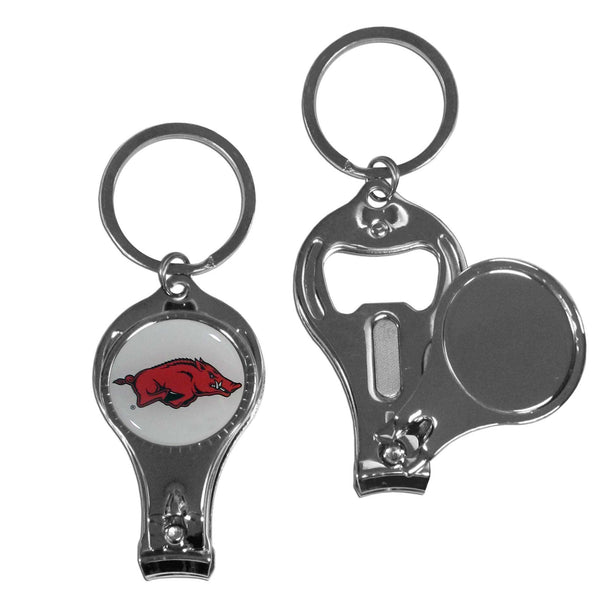 NCAA - Arkansas Razorbacks Nail Care/Bottle Opener Key Chain-Key Chains,3 in 1 Key Chains,College 3 in 1 Key Chains-JadeMoghul Inc.