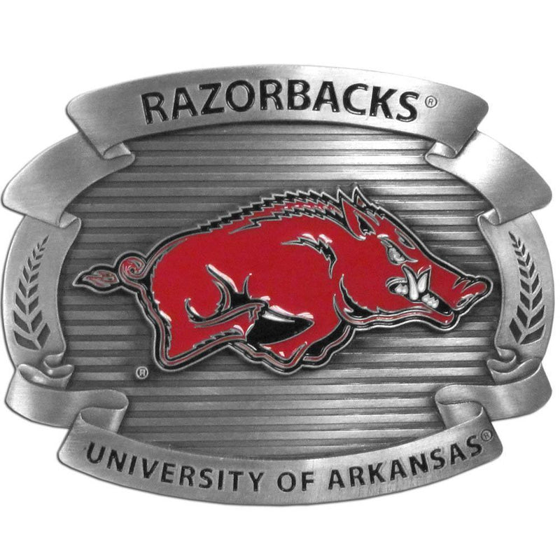 NCAA - Arkansas Razorbacks Oversized Belt Buckle-Jewelry & Accessories,Belt Buckles,Over-sized Belt Buckles,College Over-sized Belt Buckles-JadeMoghul Inc.