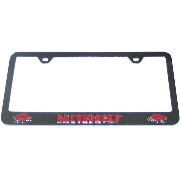 NCAA - Arkansas Razorbacks Tag Frame-Automotive Accessories,Tag Frames,Chrome Tag Frames,College Chrome Tag Frames-JadeMoghul Inc.