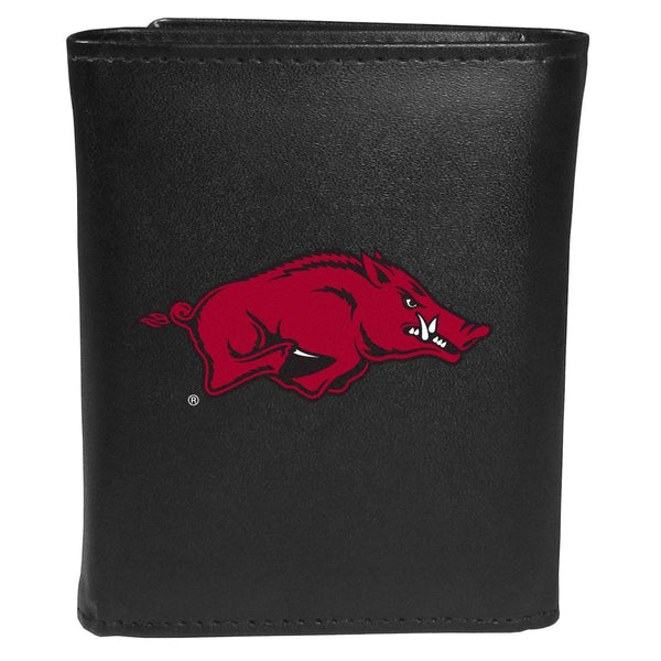 NCAA - Arkansas Razorbacks Tri-fold Wallet Large Logo-Wallets & Checkbook Covers,College Wallets,Arkansas Razorbacks Wallets-JadeMoghul Inc.