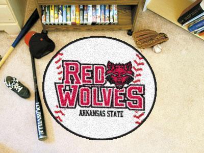 Round Area Rugs NCAA Arkansas State Baseball Mat 27" diameter