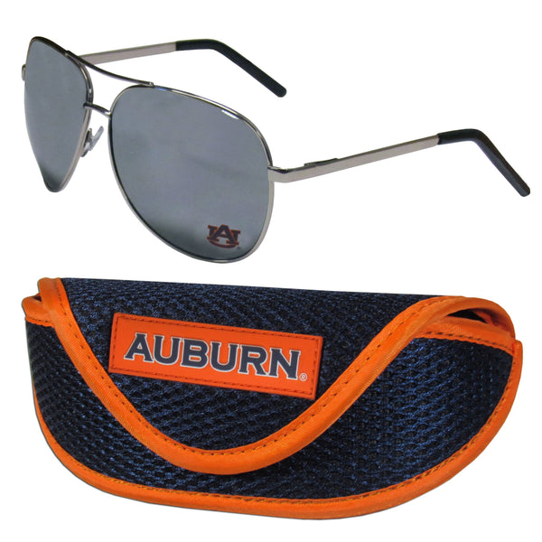 NCAA - Auburn Tigers Aviator Sunglasses and Sports Case-Sunglasses, Eyewear & Accessories,Sunglass & Accessory Sets,Aviator Sunglasses & Sport Case,College Aviator Sunglasses Sunglasses & Sport Case-JadeMoghul Inc.