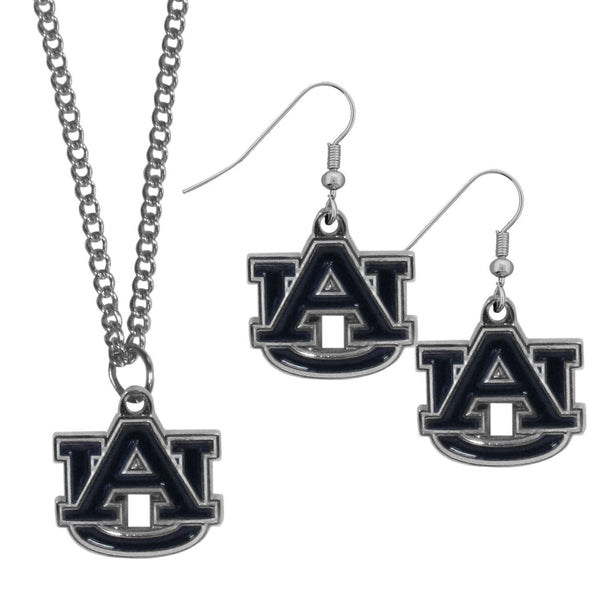 NCAA - Auburn Tigers Dangle Earrings and Chain Necklace Set-Jewelry & Accessories,Jewelry Sets,Dangle Earrings & Chain Necklace-JadeMoghul Inc.