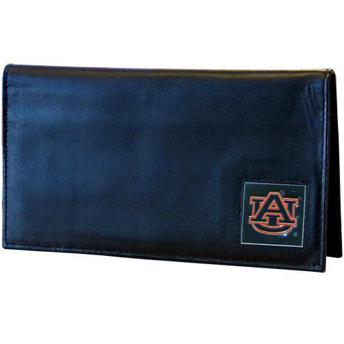 NCAA - Auburn Tigers Deluxe Leather Checkbook Cover-Wallets & Checkbook Covers,Checkbook Covers,Wallet Checkbook Covers,Window Box Packaging,College Wallet Checkbook Covers-JadeMoghul Inc.