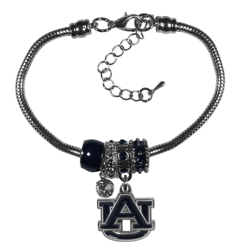 NCAA - Auburn Tigers Euro Bead Bracelet-Jewelry & Accessories,Bracelets,Euro Bead Bracelets,College Euro Bead Bracelets-JadeMoghul Inc.