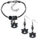 NCAA - Auburn Tigers Euro Bead Earrings and Bracelet Set-Jewelry & Accessories,College Jewelry,Auburn Tigers Jewelry-JadeMoghul Inc.