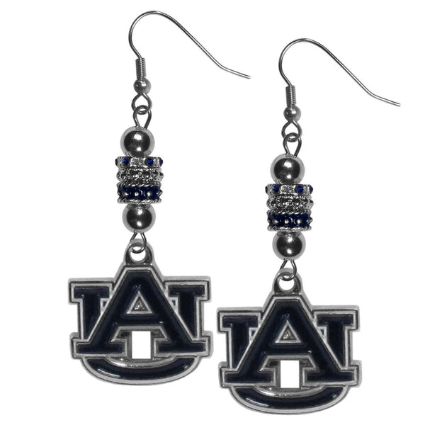 NCAA - Auburn Tigers Euro Bead Earrings-Jewelry & Accessories,Earrings,Euro Bead Earrings,College Euro Bead Earrings-JadeMoghul Inc.