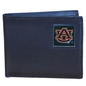 NCAA - Auburn Tigers Leather Bi-fold Wallet Packaged in Gift Box-Wallets & Checkbook Covers,Bi-fold Wallets,Gift Box Packaging,College Bi-fold Wallets-JadeMoghul Inc.