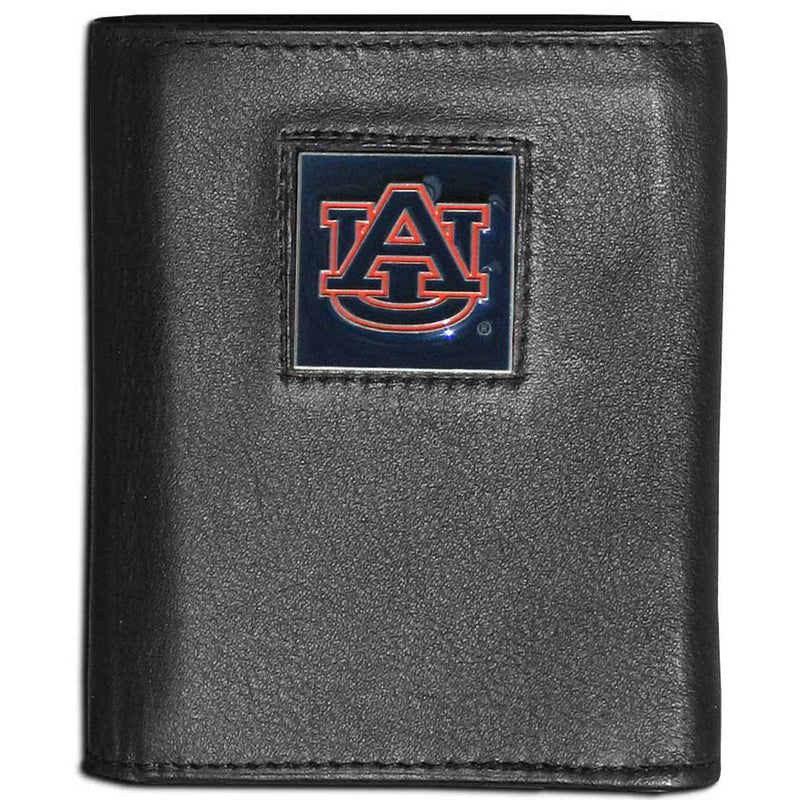 NCAA - Auburn Tigers Leather Tri-fold Wallet-Wallets & Checkbook Covers,Tri-fold Wallets,Tri-fold Wallets,College Tri-fold Wallets-JadeMoghul Inc.