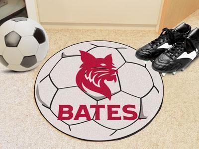 Small Round Rugs NCAA Bates College Soccer Ball 27" diameter