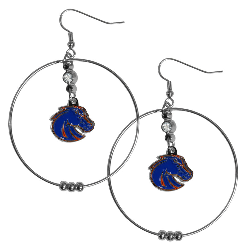 NCAA - Boise St. Broncos 2 Inch Hoop Earrings-Jewelry & Accessories,Earrings,2 inch Hoop Earrings,College Hoop Earrings-JadeMoghul Inc.